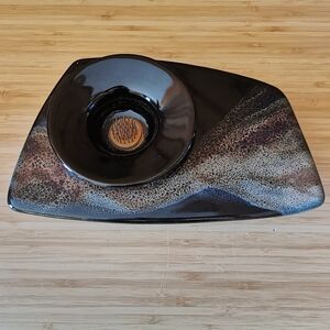 Vintage Salt Spring Island Studio Pottery Ikebana Vase Set